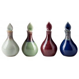 Keramické elegantné flakóny na masážne oleje SET 